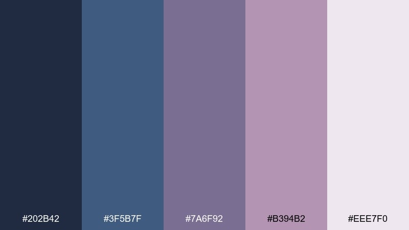 mauve denim street blue mauve color palette with hex codes