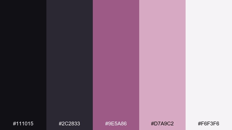 mauve smoke color palette with hex codes