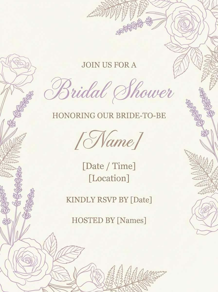 mauve taupe bridal invitation