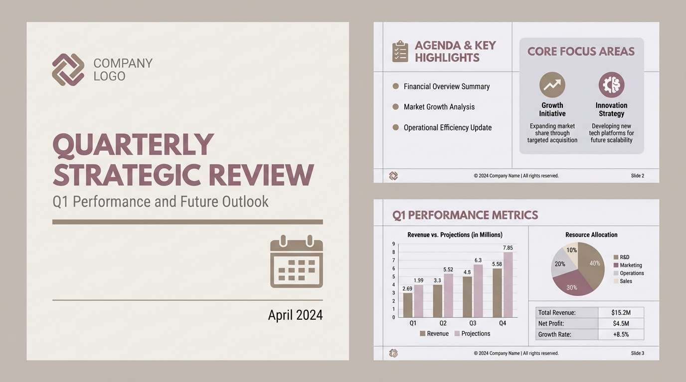 mauve taupe slide template