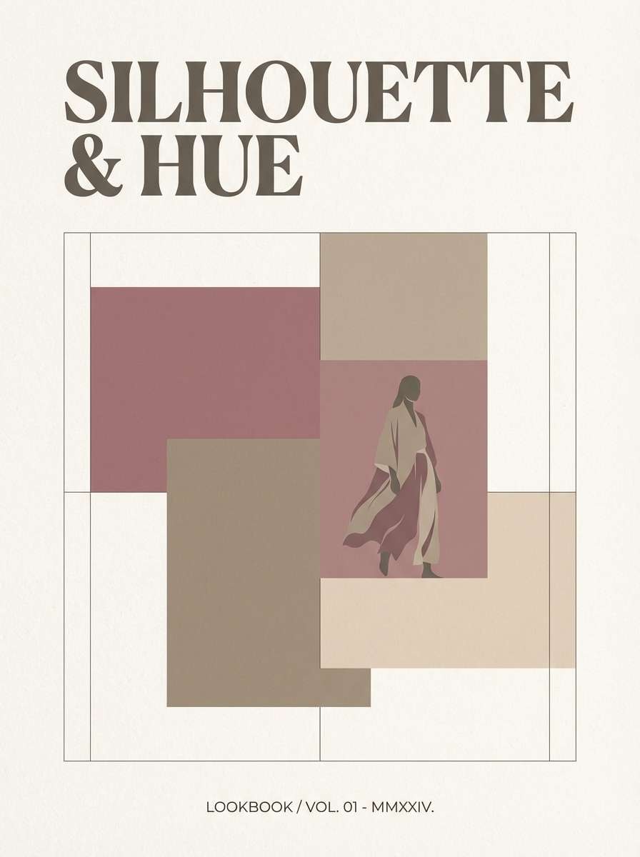 boutique lookbook cover in mauve taupe