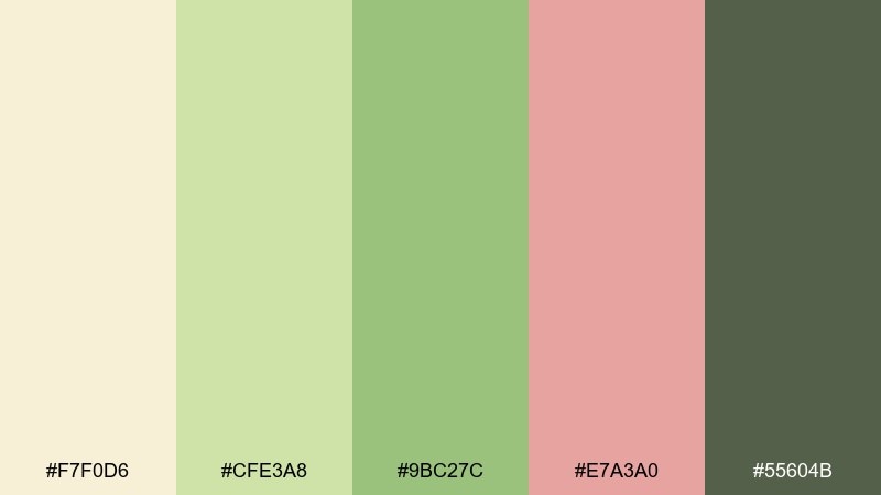 meadow brushstrokes impressionist color palette with hex codes