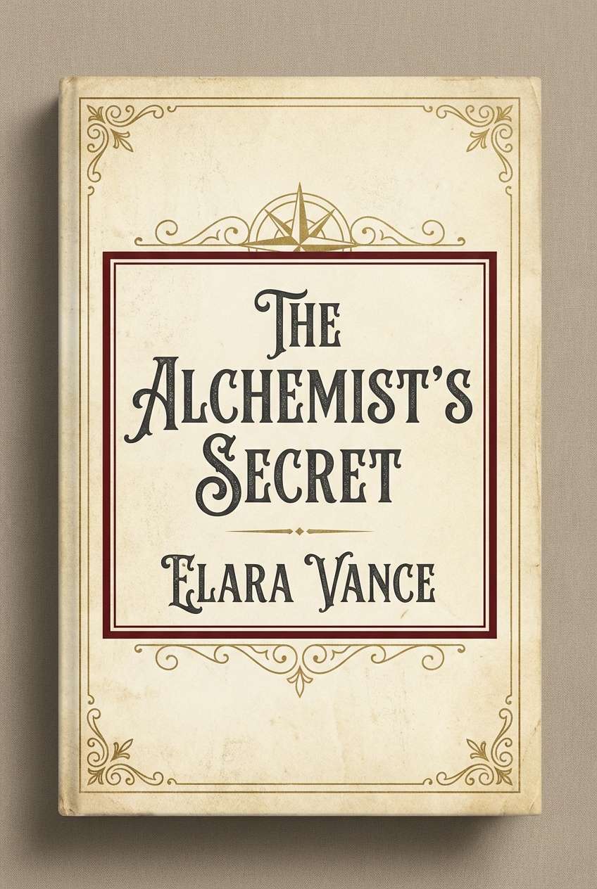 historical book cover layout in medieval color scheme