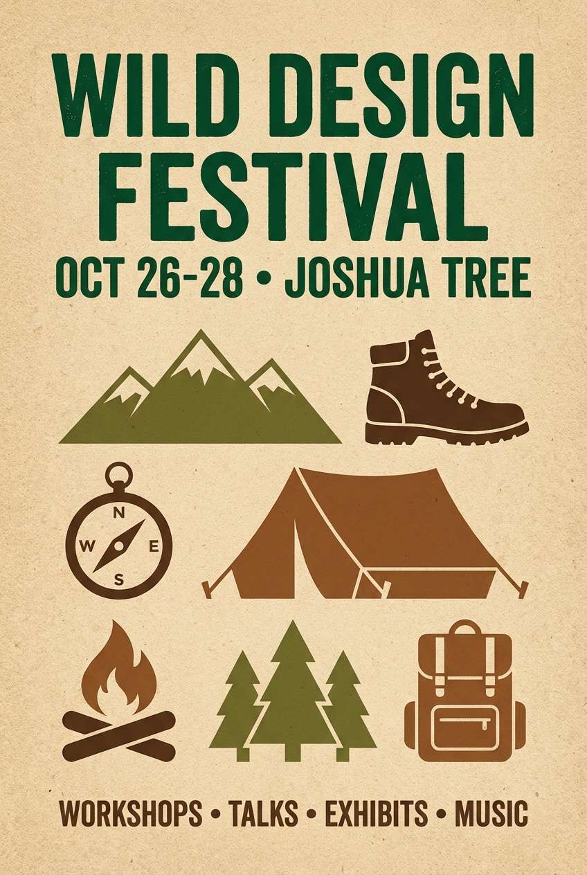 medieval colors rustic festival poster