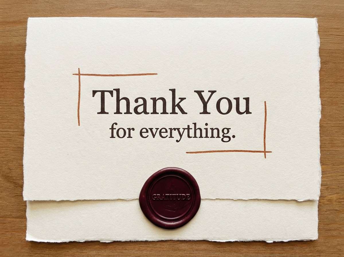 thank you card insert in medieval tone