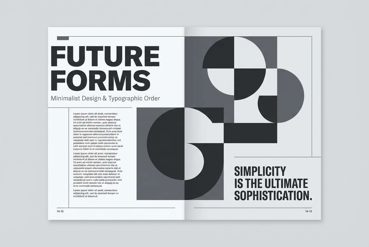 minimal editorial layout