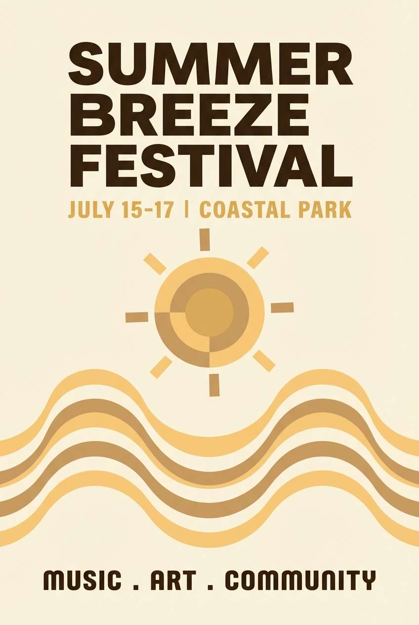 warm evening event poster