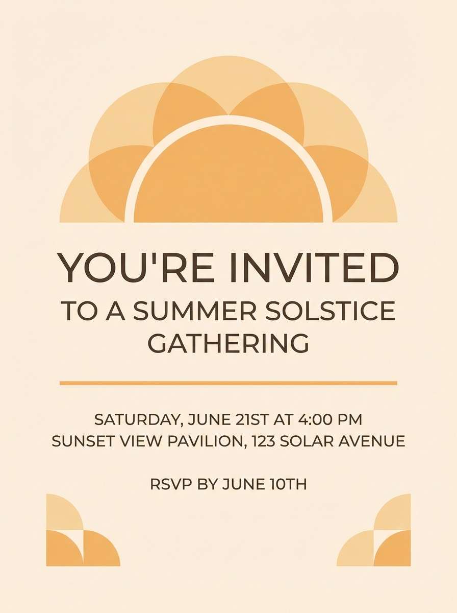 warm community invitation card