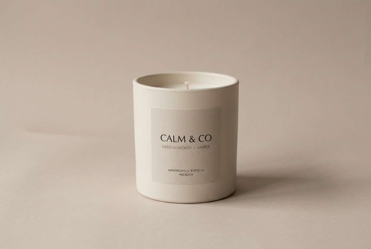 minimal candle packaging