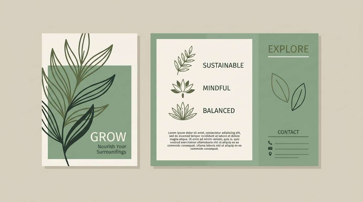 forest retreat brochure design