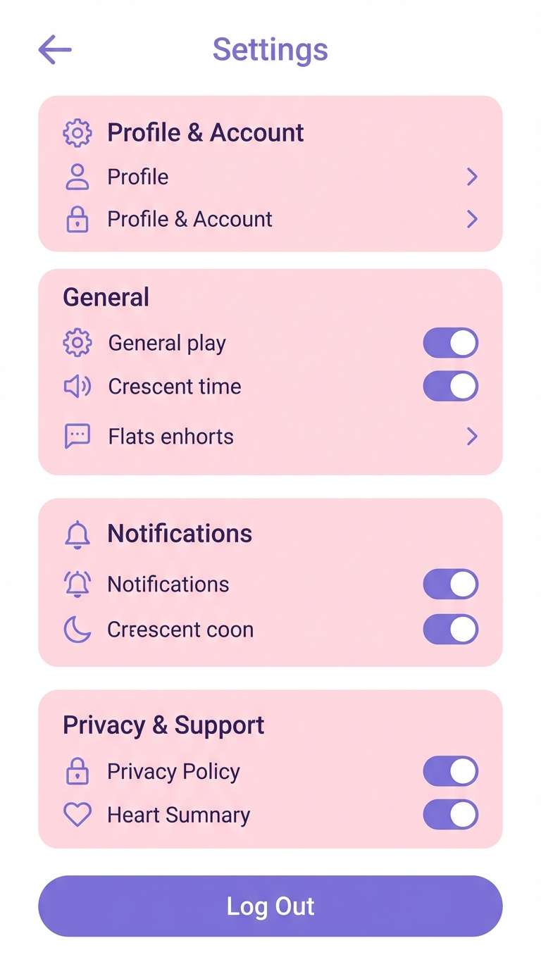 meditation settings ui screen