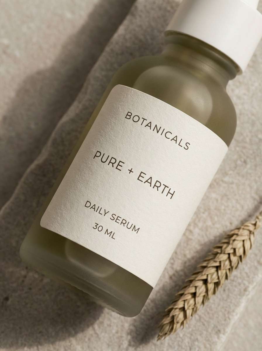 skincare bottle label