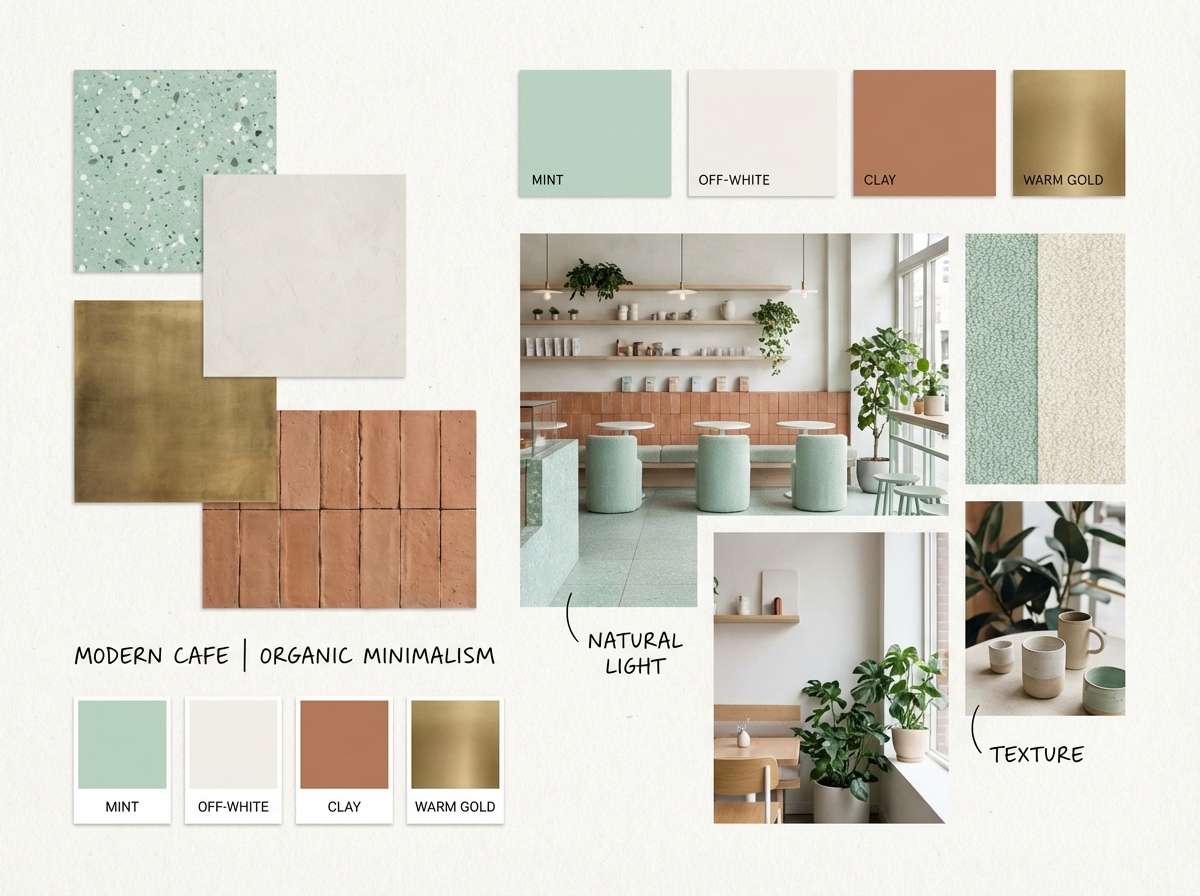 cafe mood board