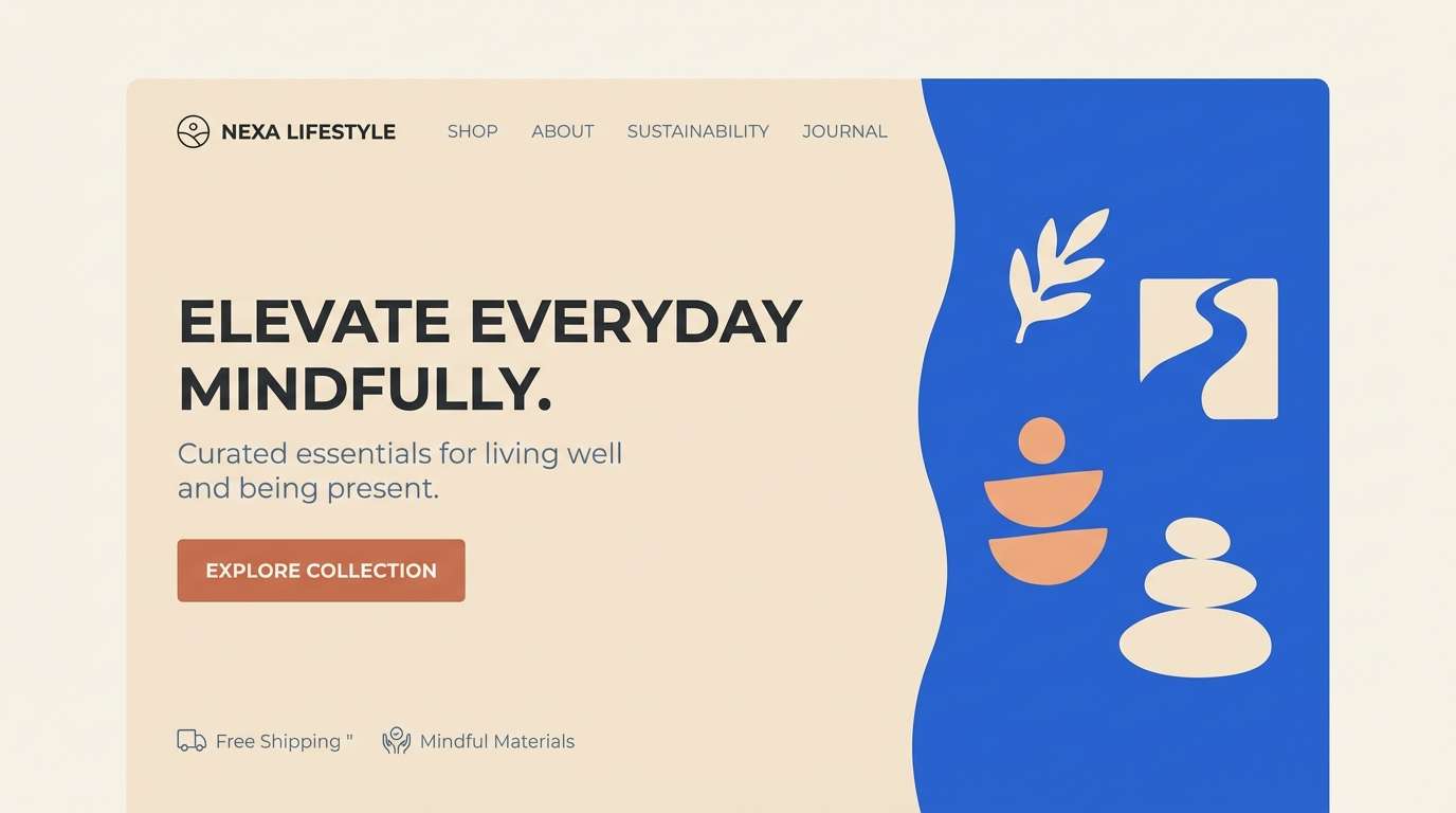 lifestyle landing page hero