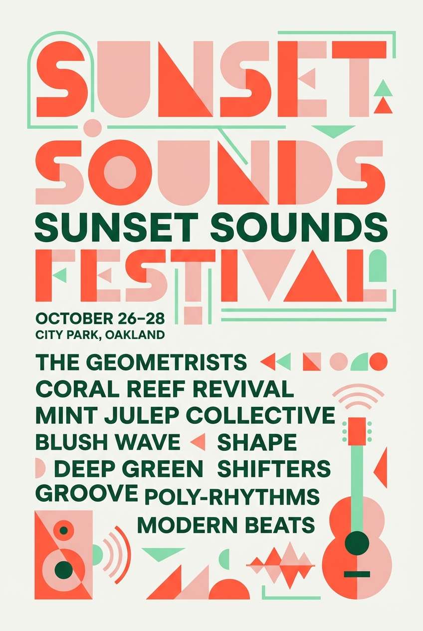 bold festival poster layout