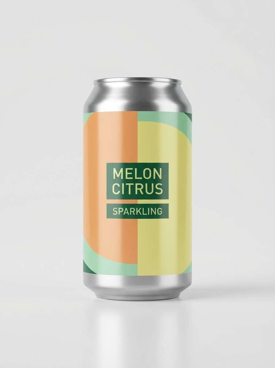 melon themed beverage can