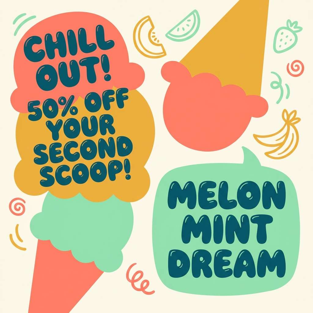 ice cream promo graphic