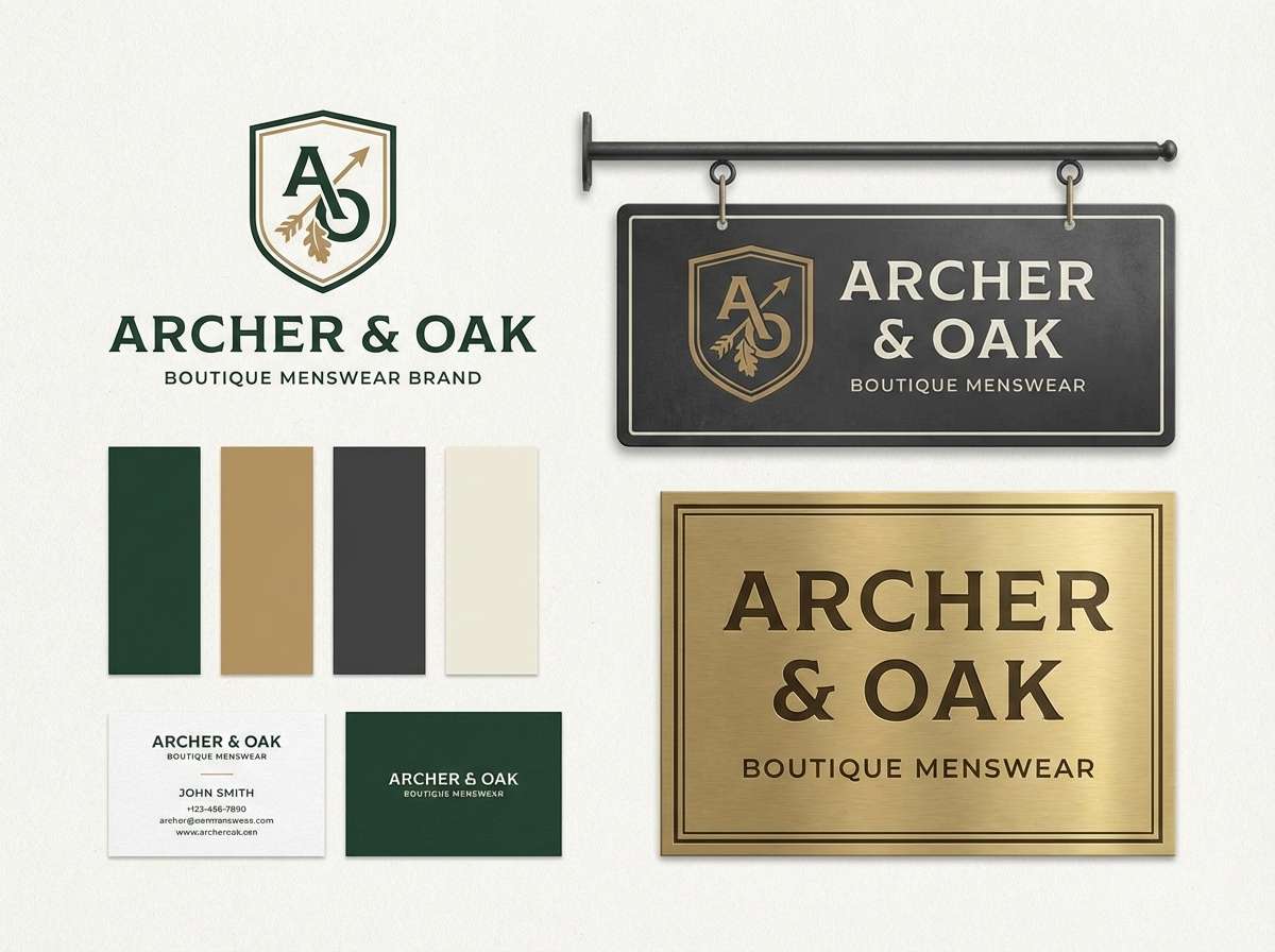 menswear branding business cards