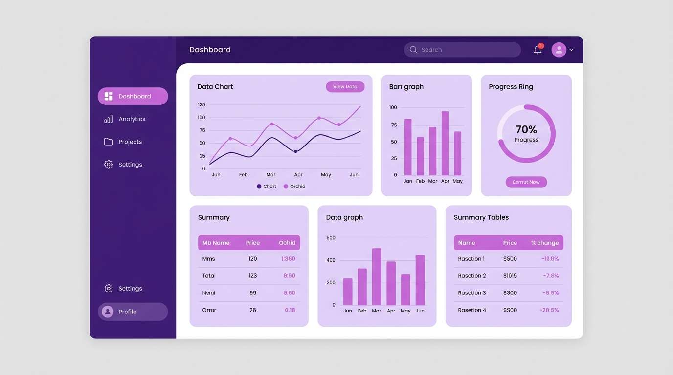 dashboard ui in plum