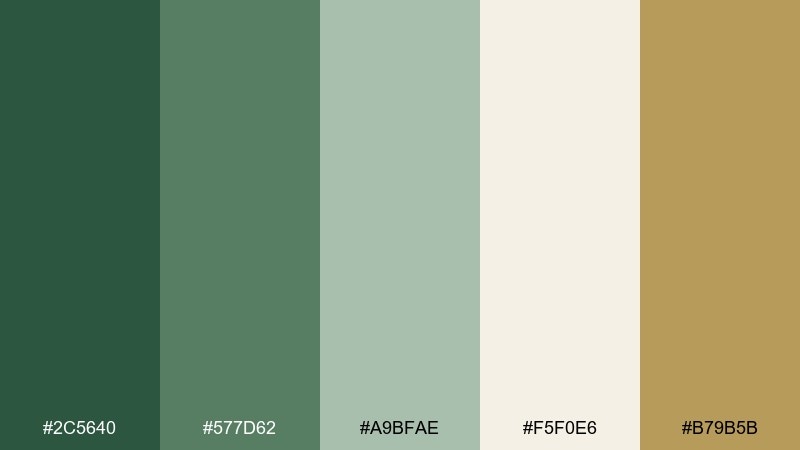 metallic fern luxe fern color palette with hex codes