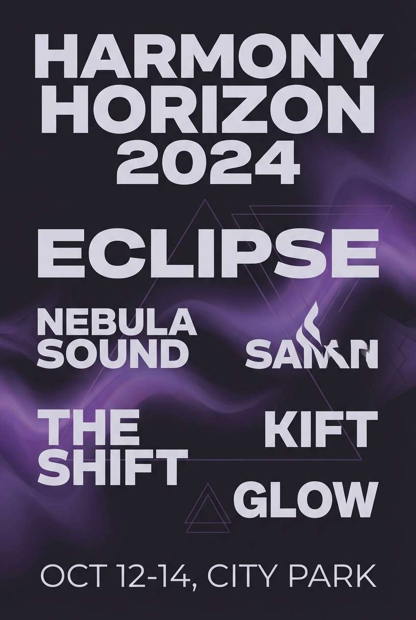 purple smoke lineup poster