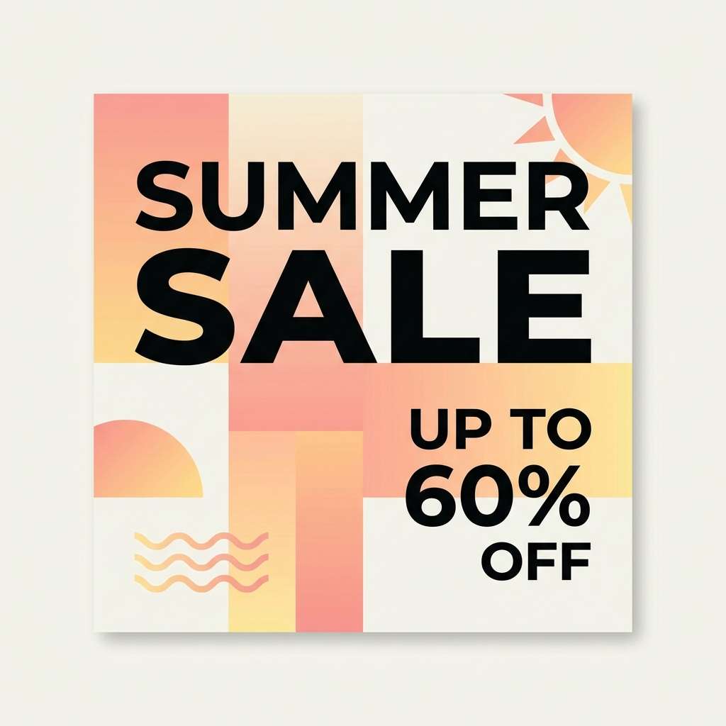 miami sunset sale ad