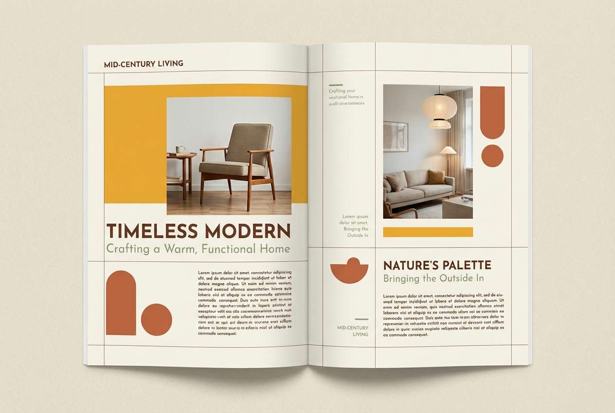 saffron editorial layout