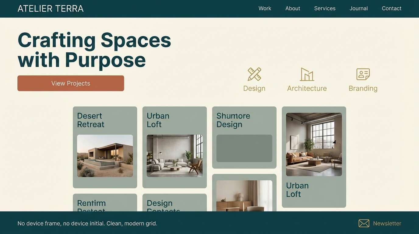 retro office website ui
