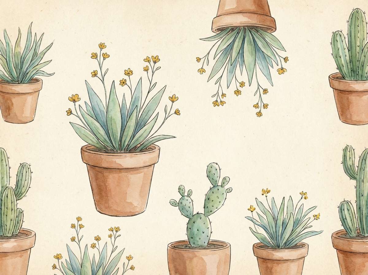 cactus watercolor illustration