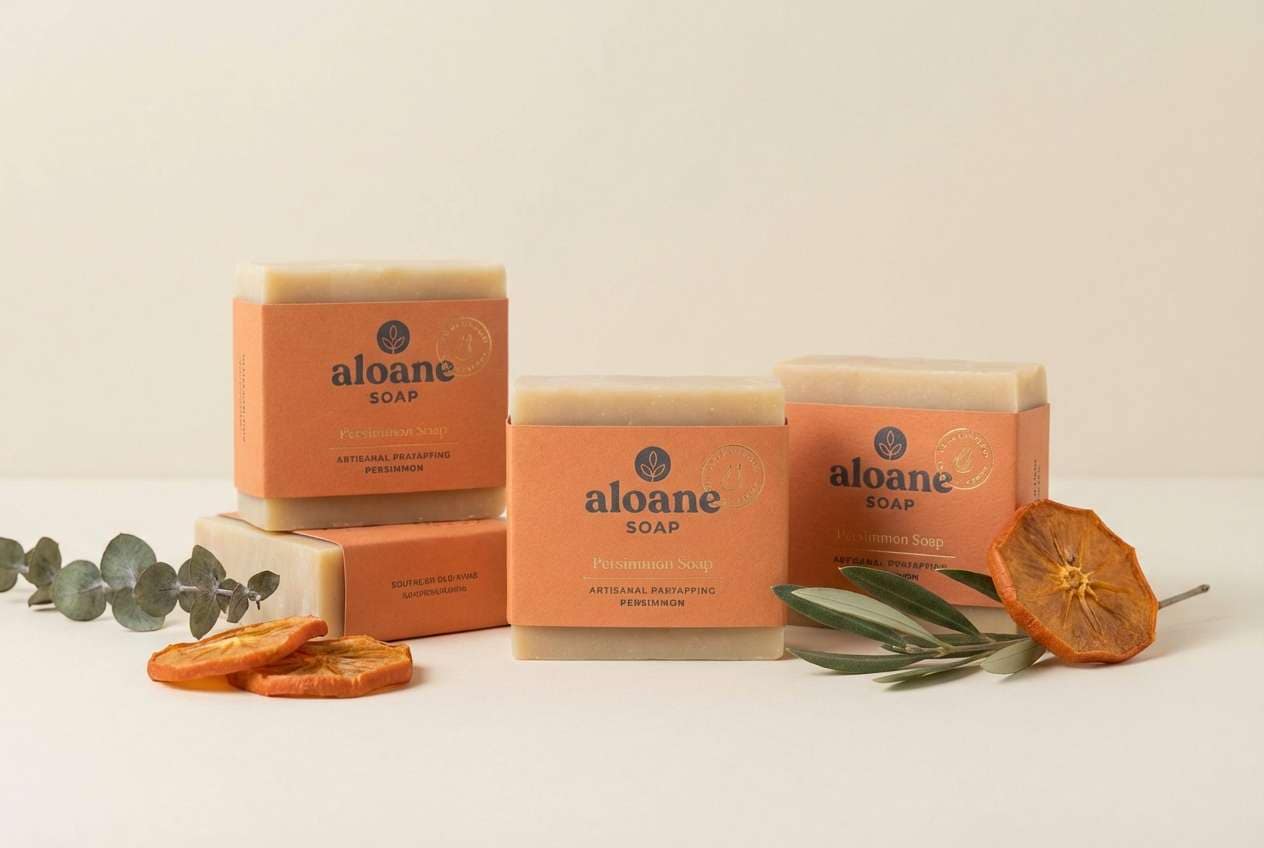 persimmon soap packaging