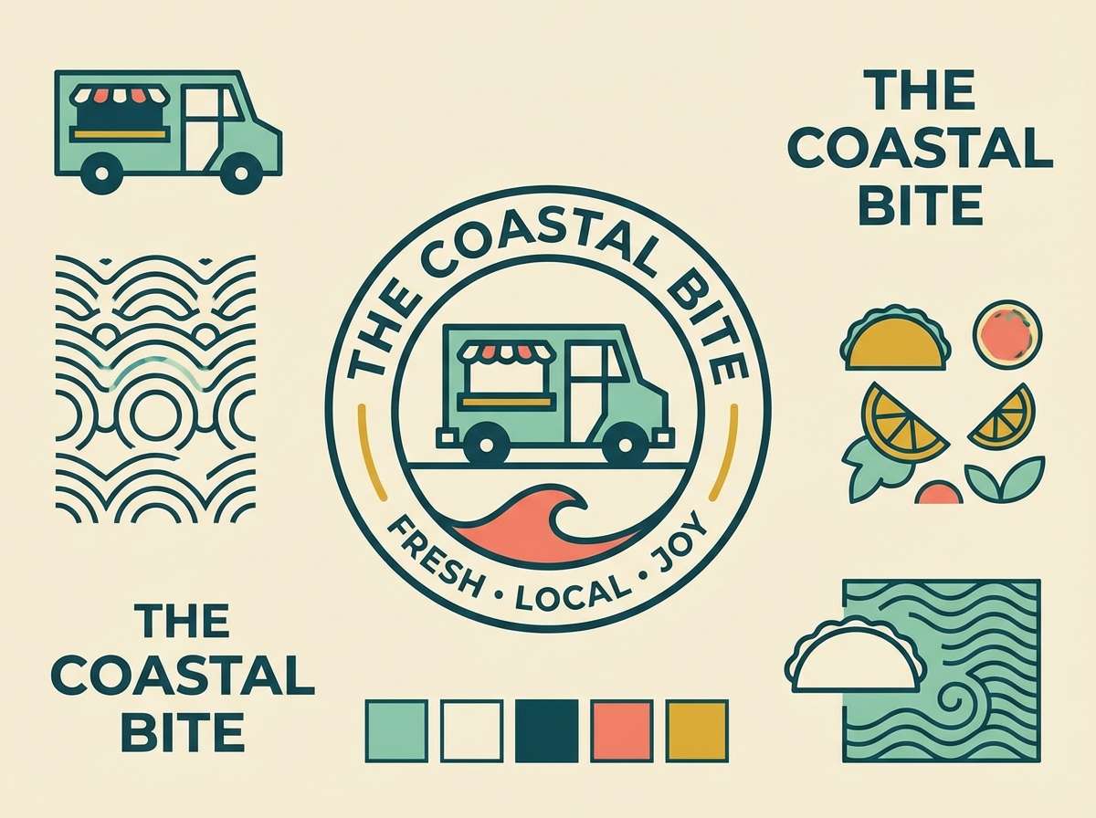 seafoam food truck logo