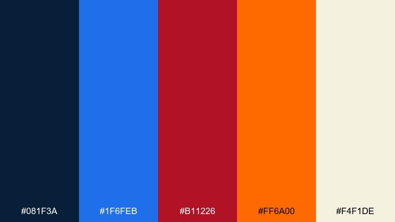 midnight aperitif color palette with hex codes