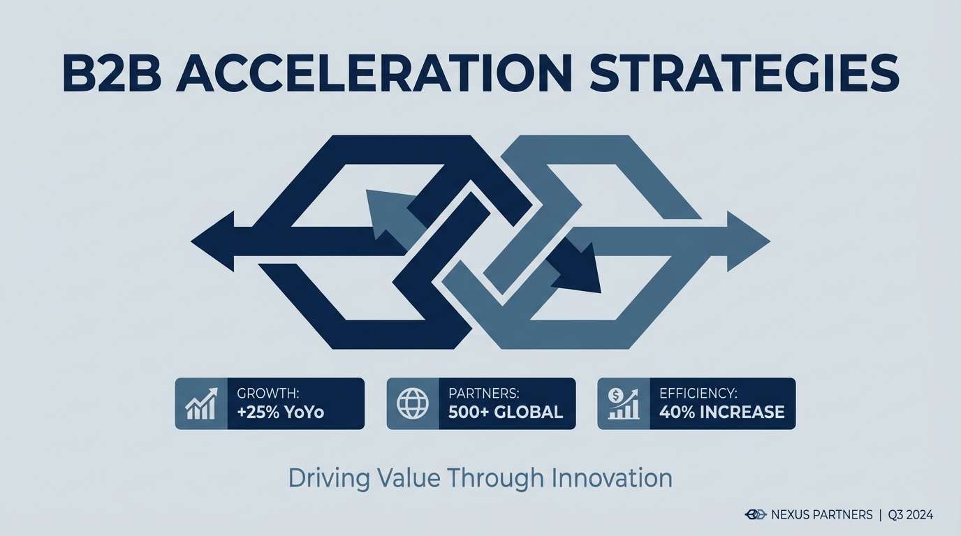 b2b pitch deck slide using midnight blue color combinations
