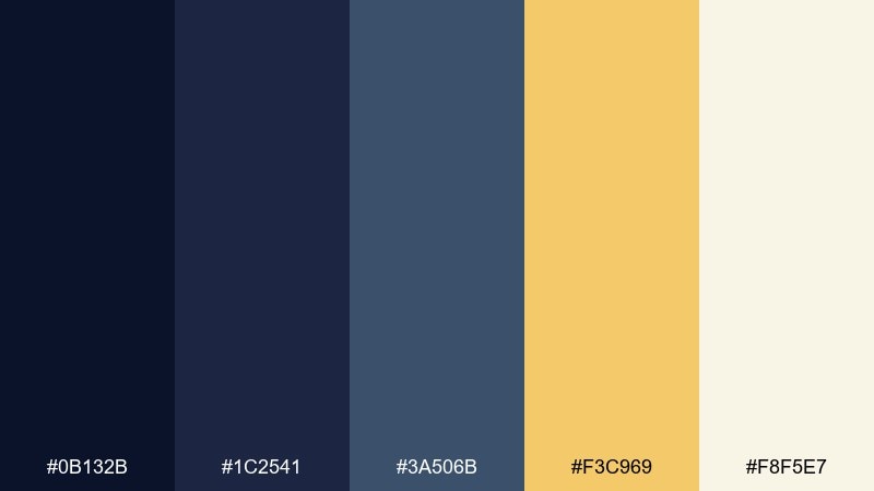 midnight countdown new year color palette with hex codes