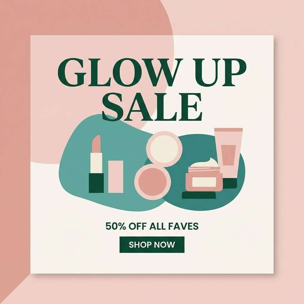 beauty promo social post
