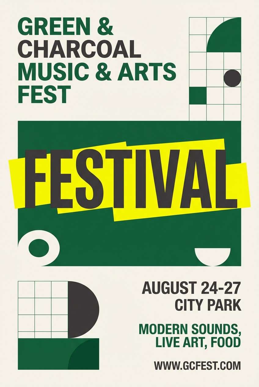 modern festival poster