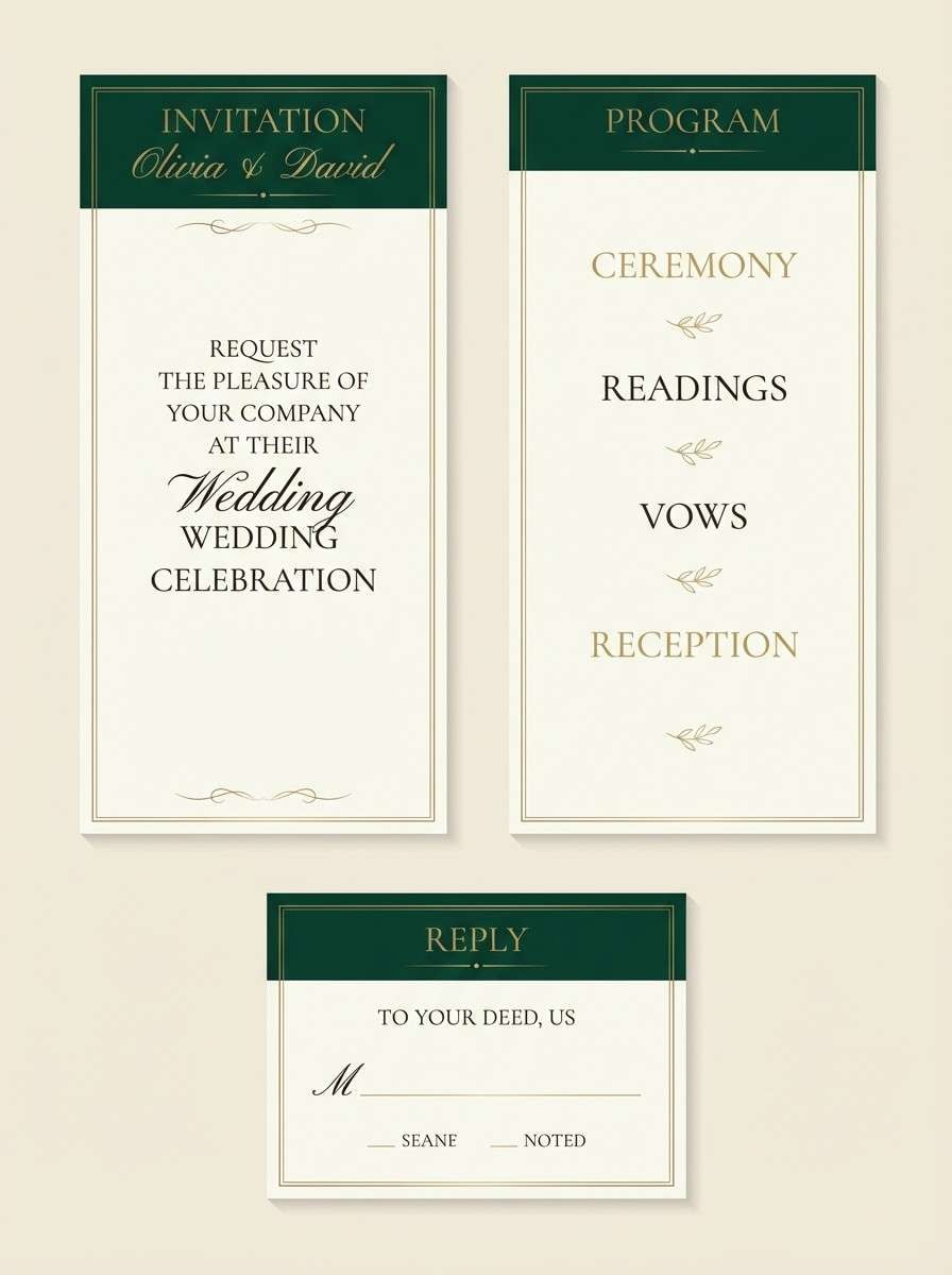 wedding program suite