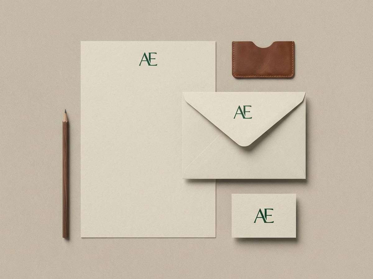 minimal stationery set