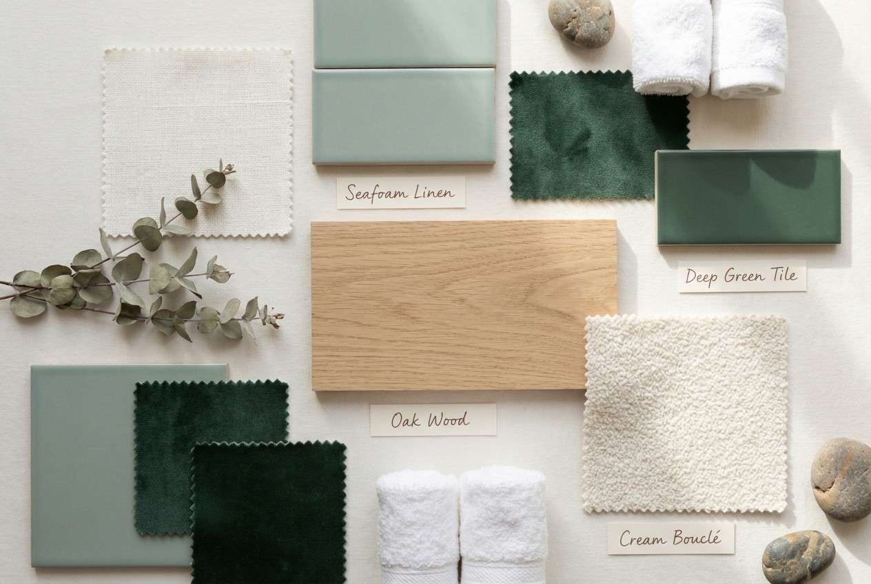 coastal spa mood board