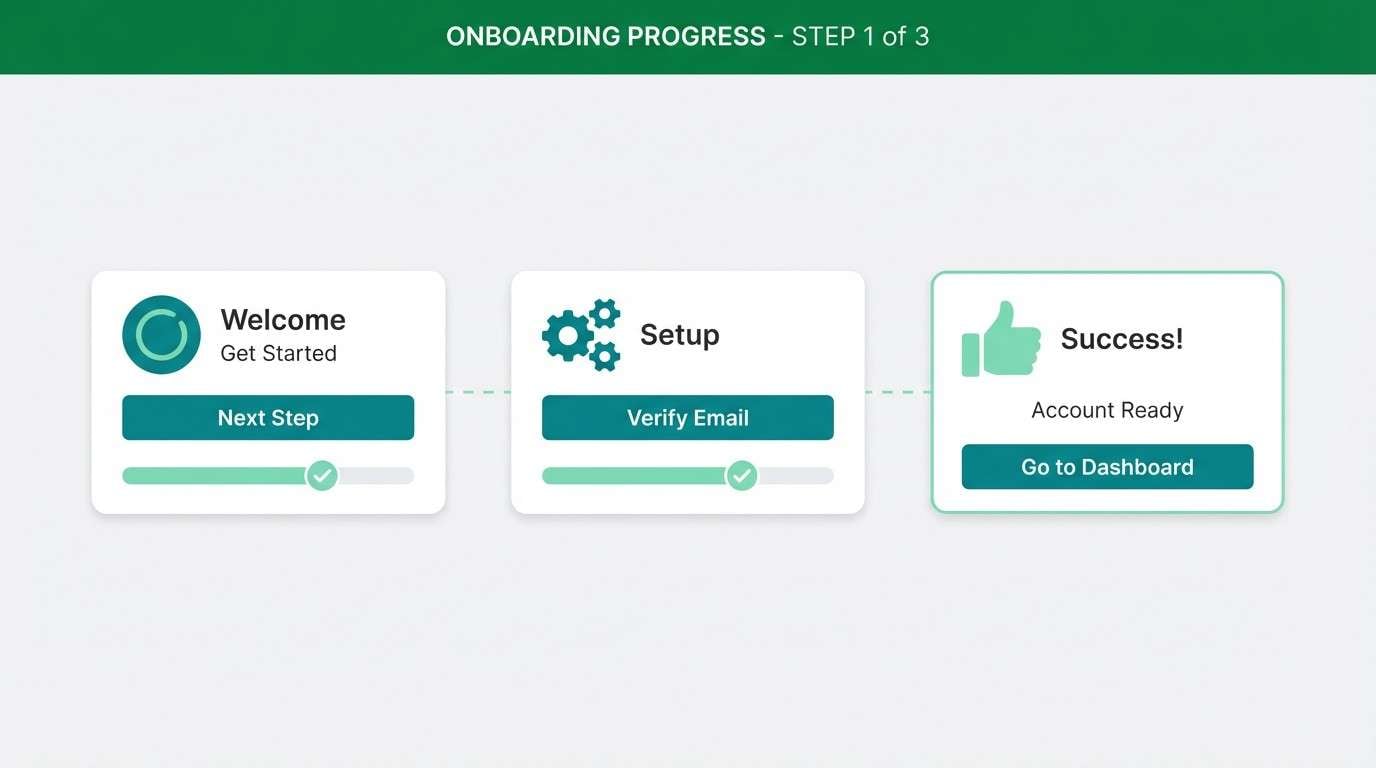 saas onboarding ui screens