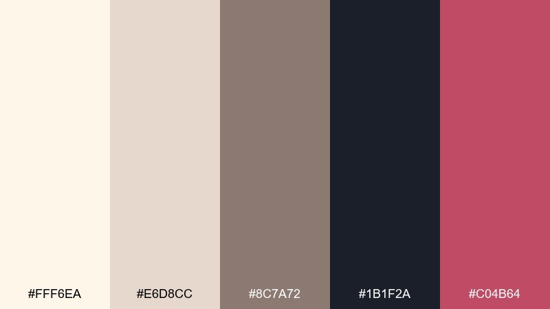 midnight ink pop color palette with hex codes