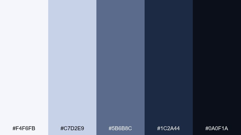 midnight ledger office color palette with hex codes
