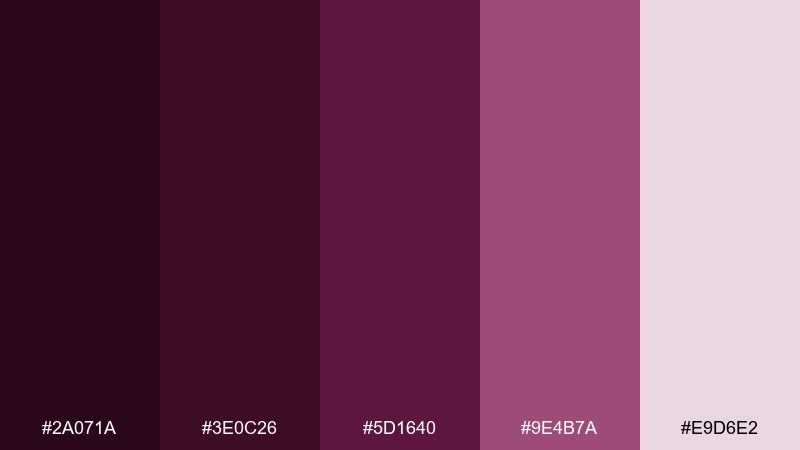 midnight mulberry burgundy plum color palette with hex codes