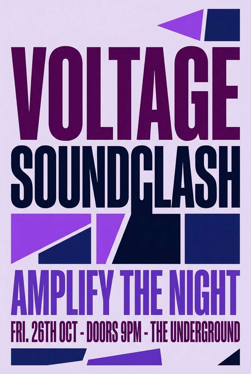 dark purple music poster