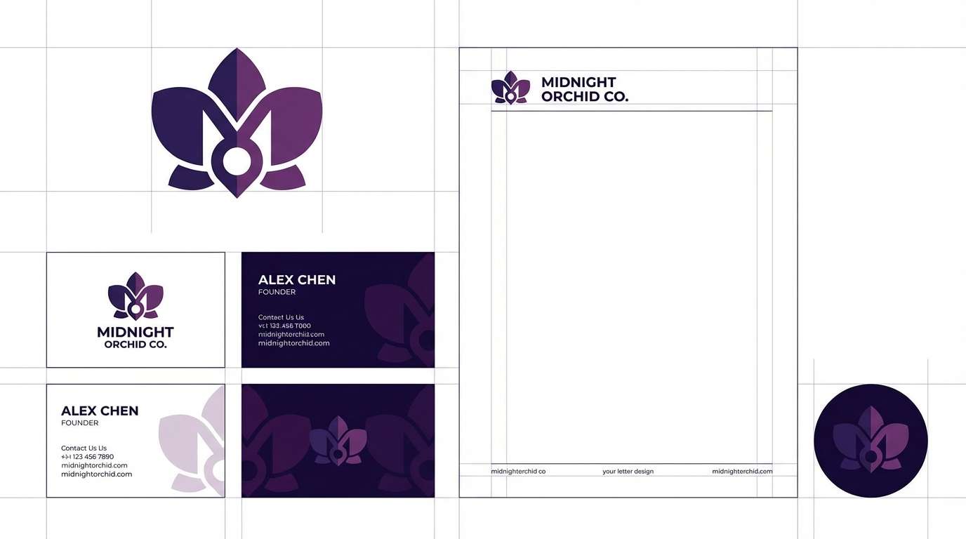 midnight orchid brand identity