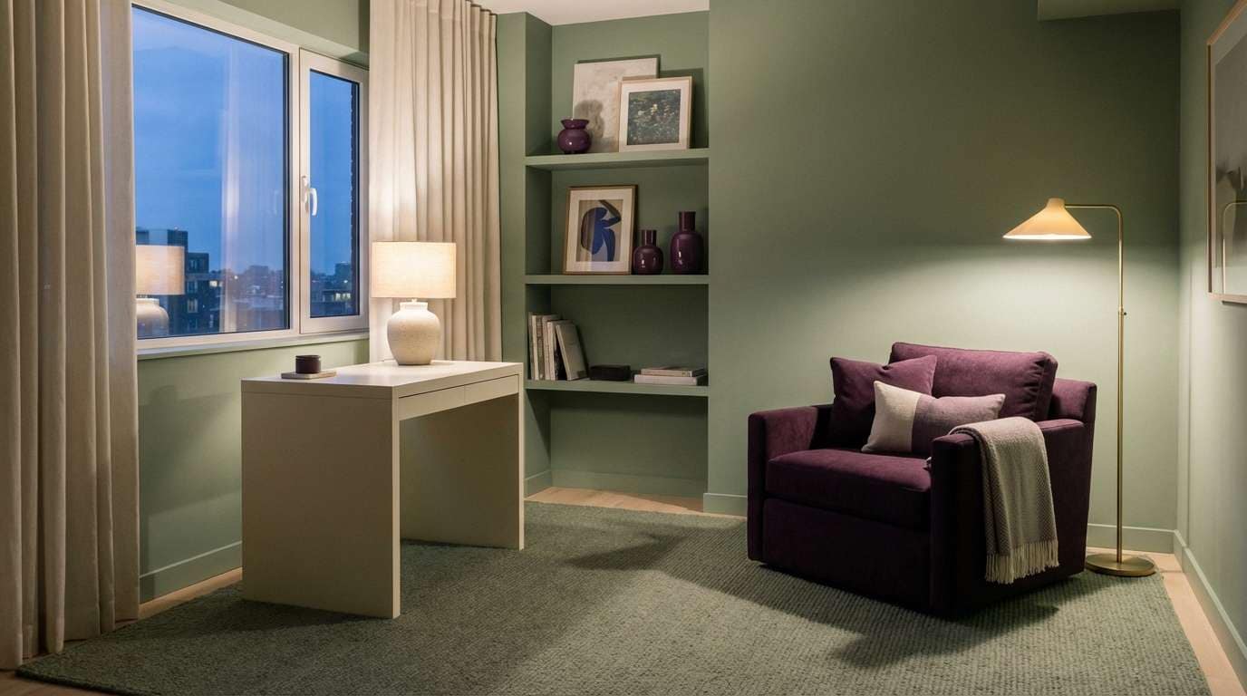 sage and plum home office