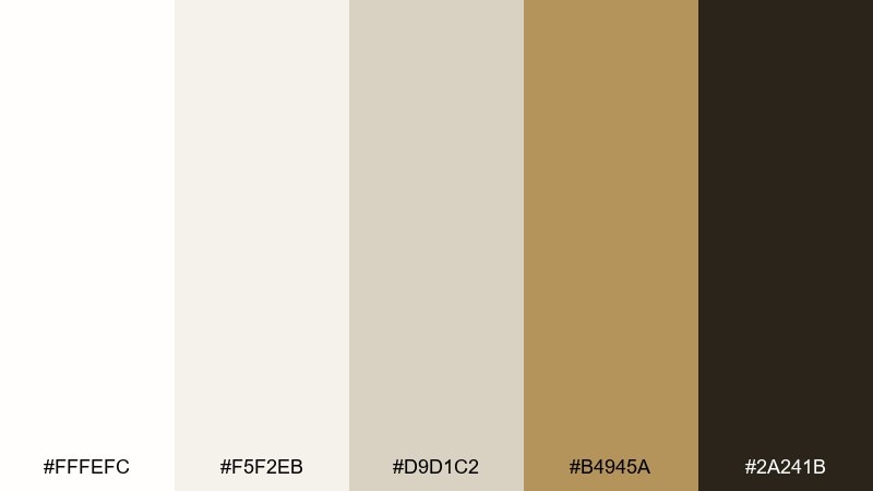 milk glass gold color palette with hex codes