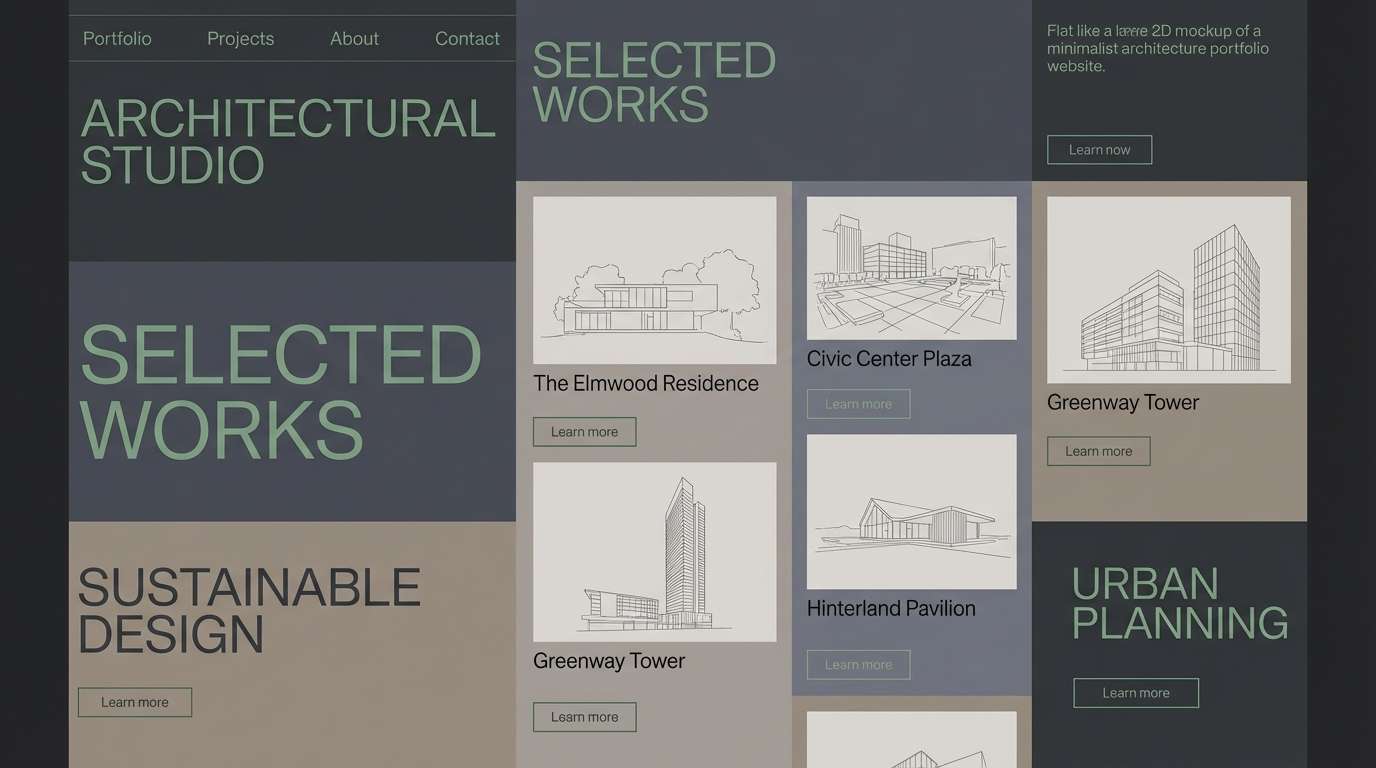 minimal architecture ui