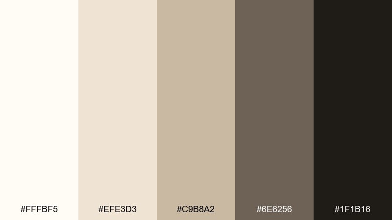 minimal beige office color palette with hex codes