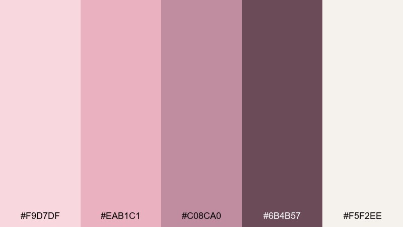 minimal blush ui rose blush color palette with hex codes
